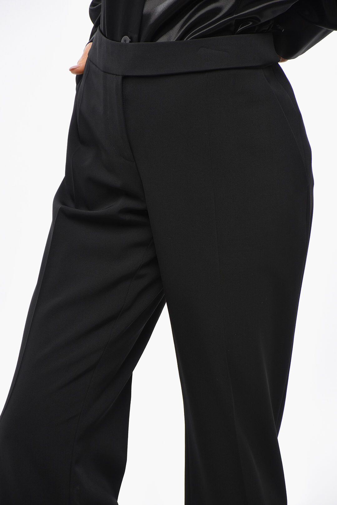Stella McCartney 3500~Stretch-Wool Slim-Fit Trousers, view 2