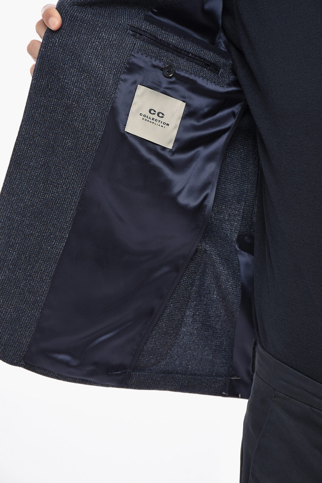 Corneliani 2405~CC COLLECTION Virgin Wool Two-Button Blazer Semi-Lined