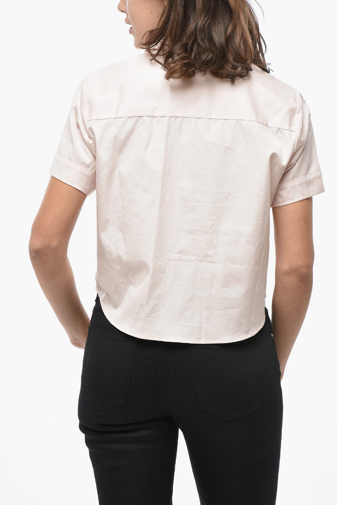 Dsquared2 3050~Cropped Fit Short-Sleeve Shirt with Pocket, view 2