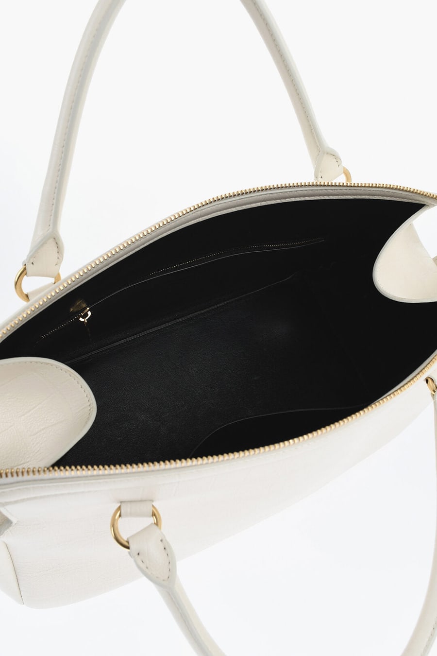 Jil Sander 2405~Leather Crocodile-Effect Handbag, view 4