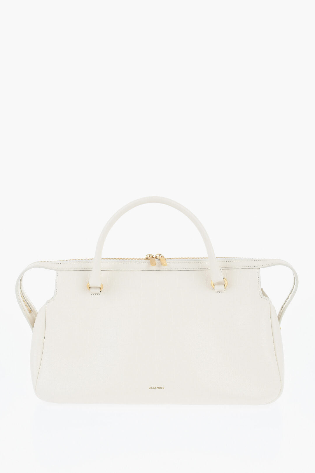 Jil Sander 2405~Leather Crocodile-Effect Handbag