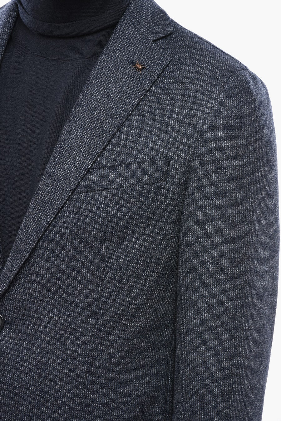 Corneliani 2405~CC COLLECTION Virgin Wool Two-Button Blazer with Patch Pockets, view 3