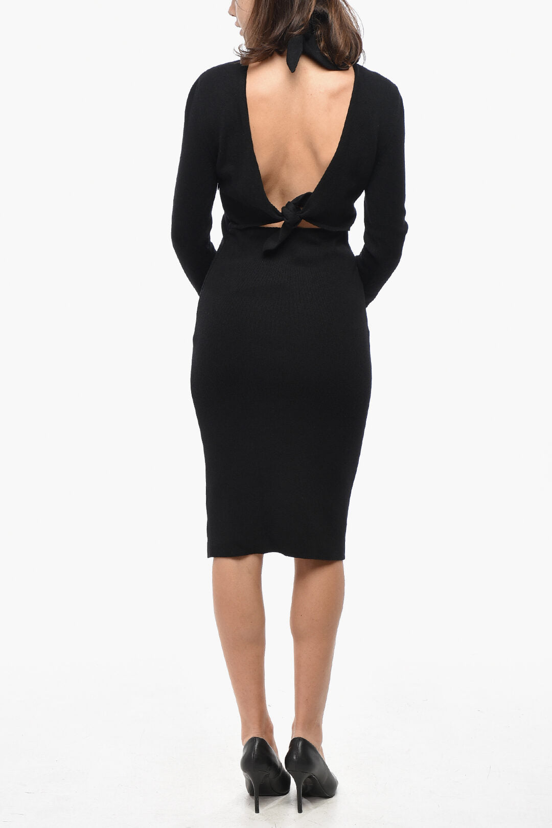 Givenchy 3500~Backless Knit Dress with Knotted Detail
