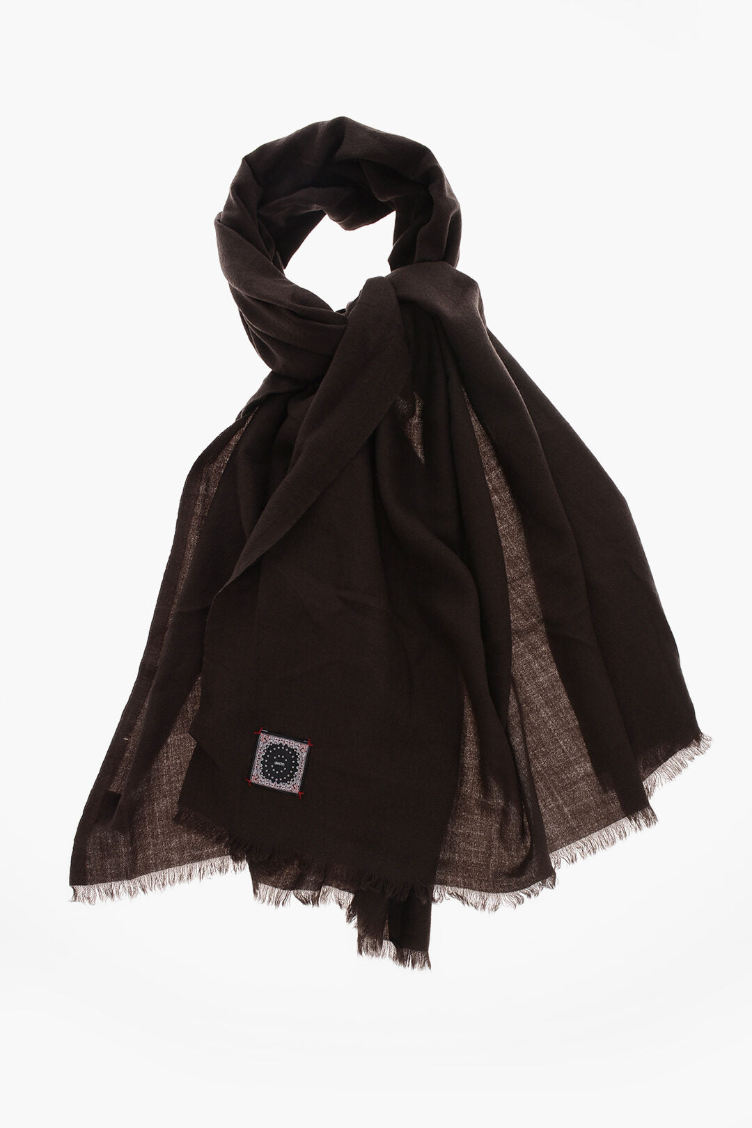 Destin 2405~Solid-Color Wool Scarf With Fringes