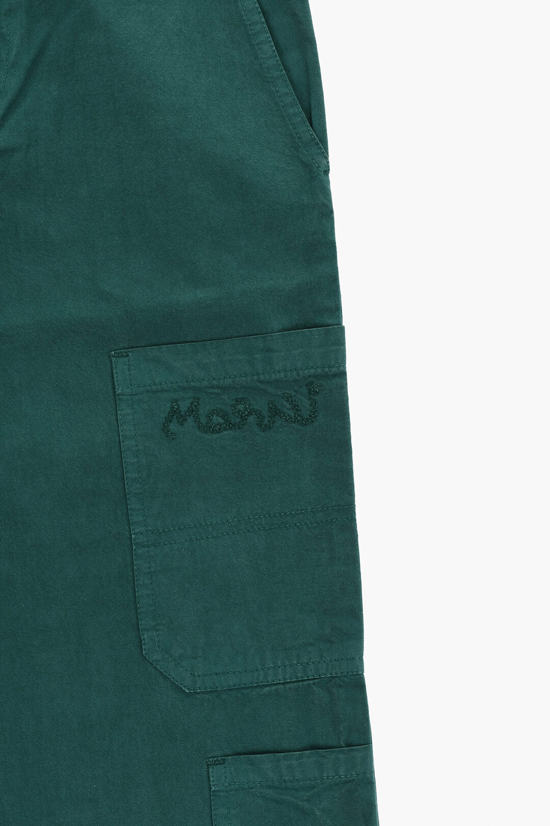 Marni Kids 0115~Lightweight Cotton Cargo Pants with Embroidered Logo, view 2