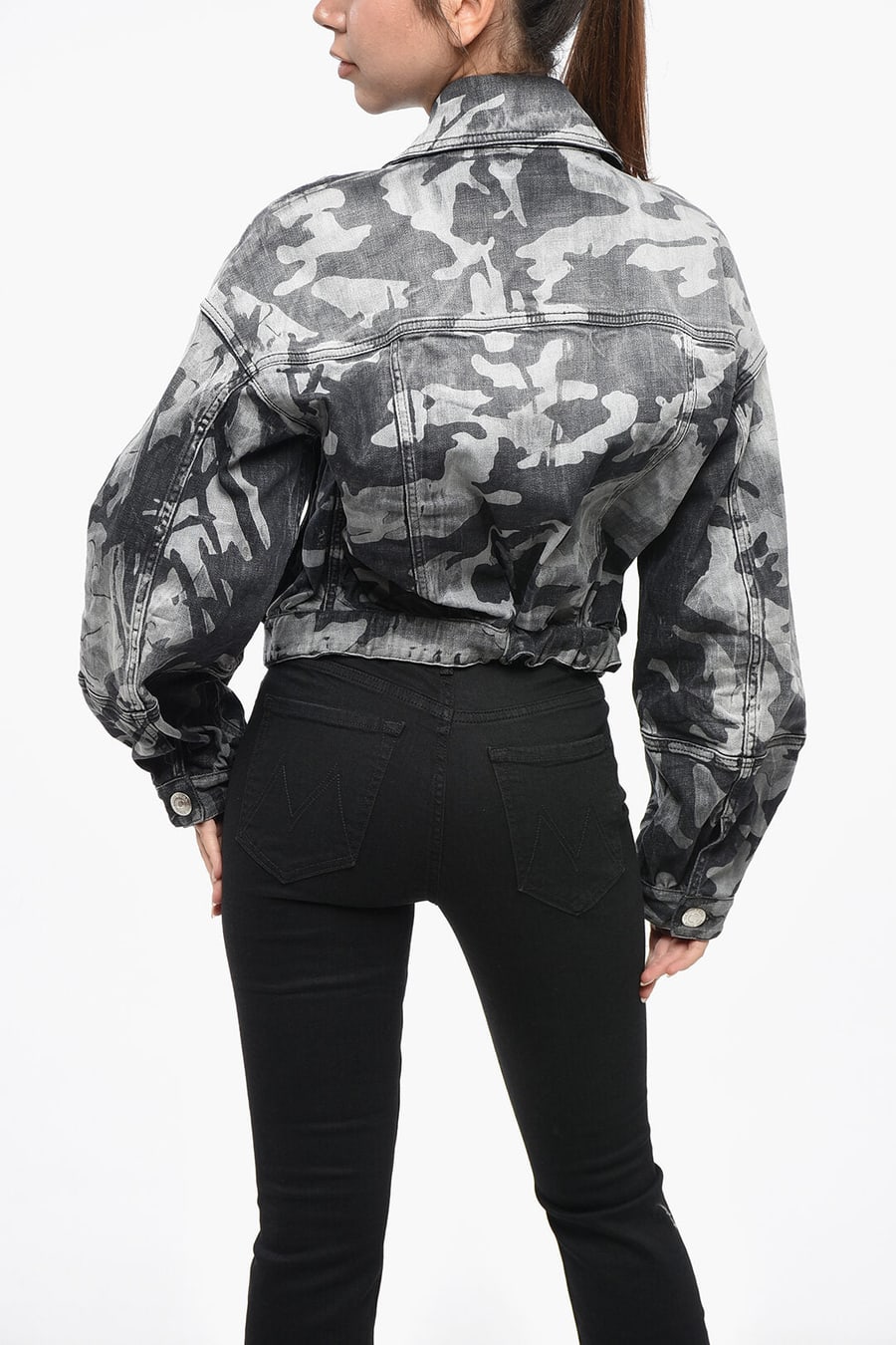 Dsquared2 2470~Denim Jacket with Camouflage Pattern, view 3