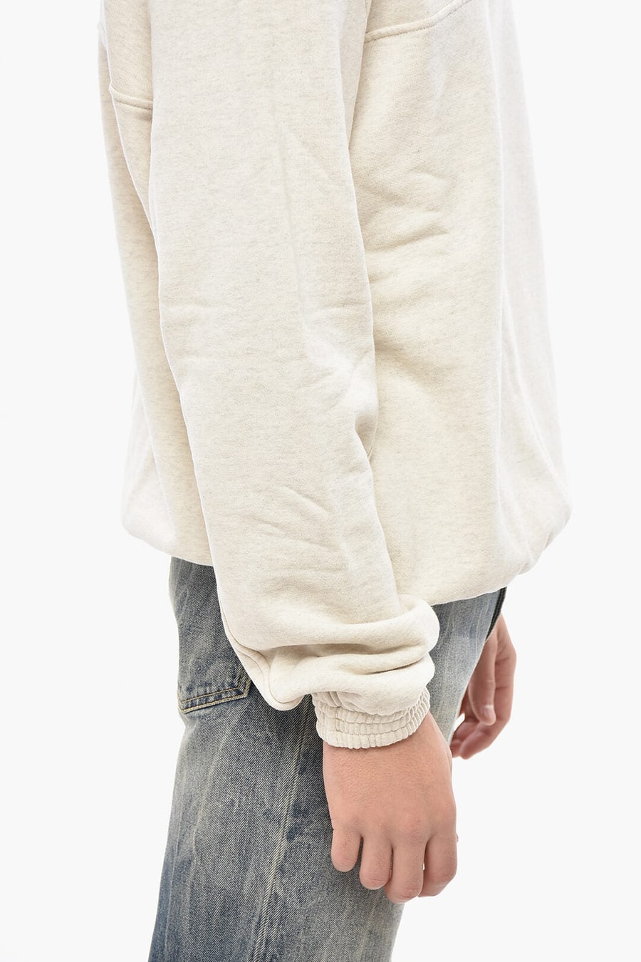 1989 Studio 2470~Cotton-Fleece Mock Neck Sweatshirt with Half Zip, view 3