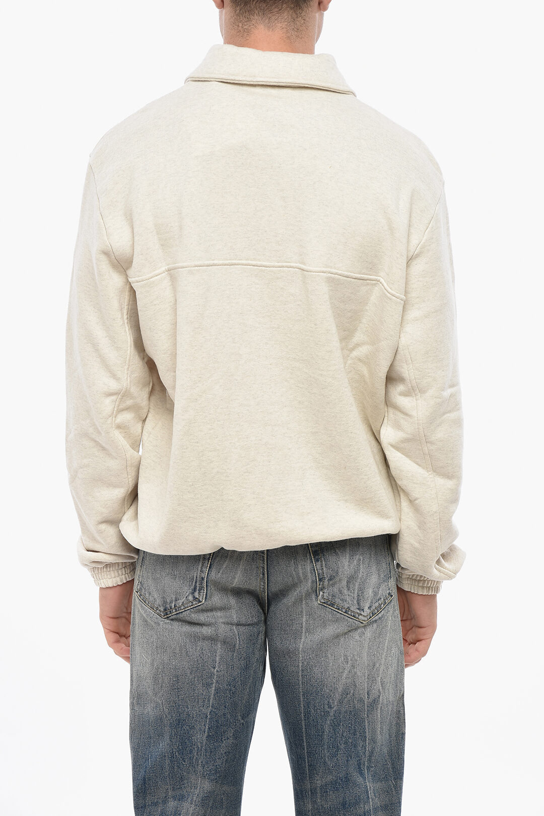 1989 Studio 2470~Cotton-Fleece Mock Neck Sweatshirt with Half Zip, view 2