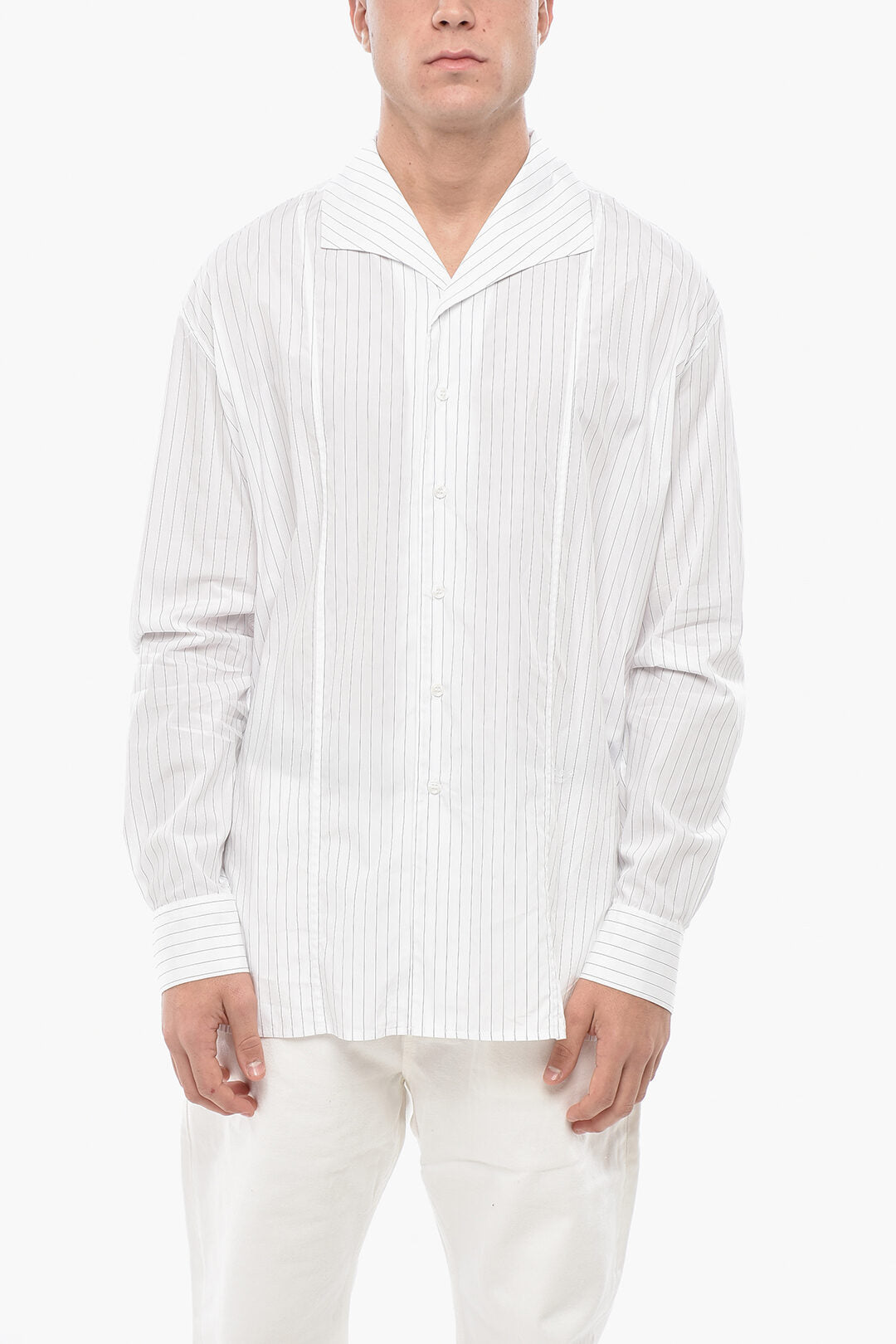 1989 Studio 2405~Asymmetrical Striped Shirt