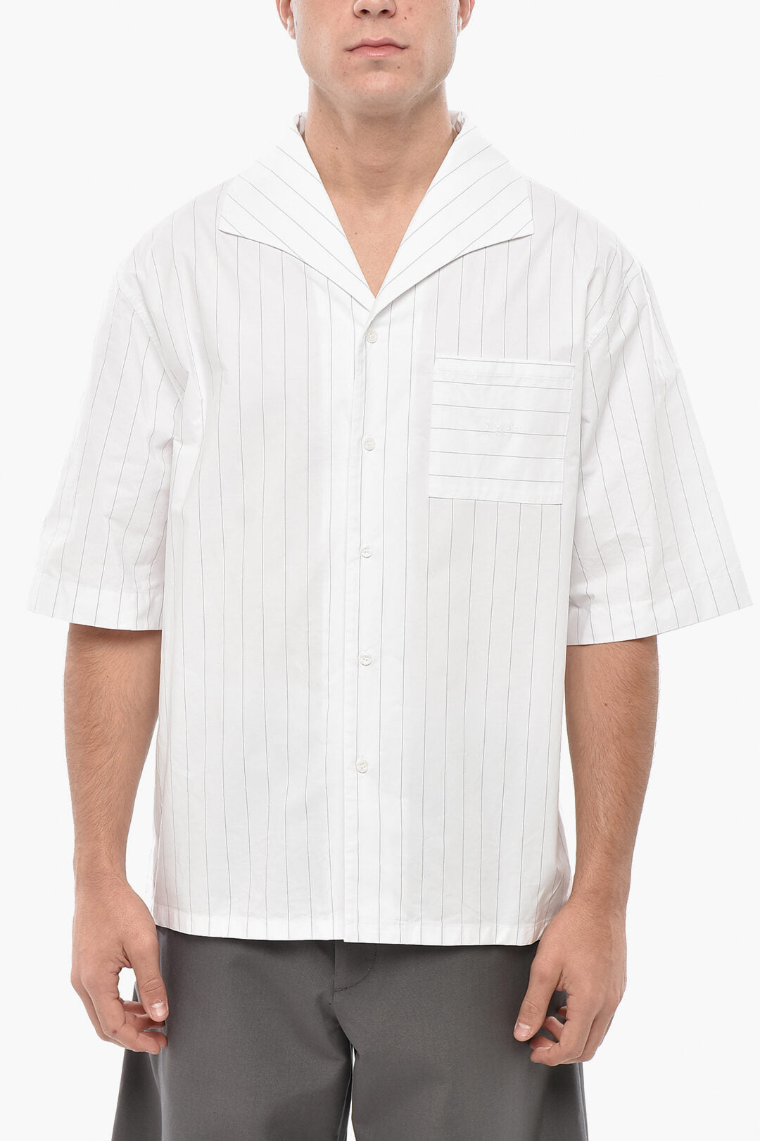 1989 Studio 2405~Striped Short-Sleeve Shirt