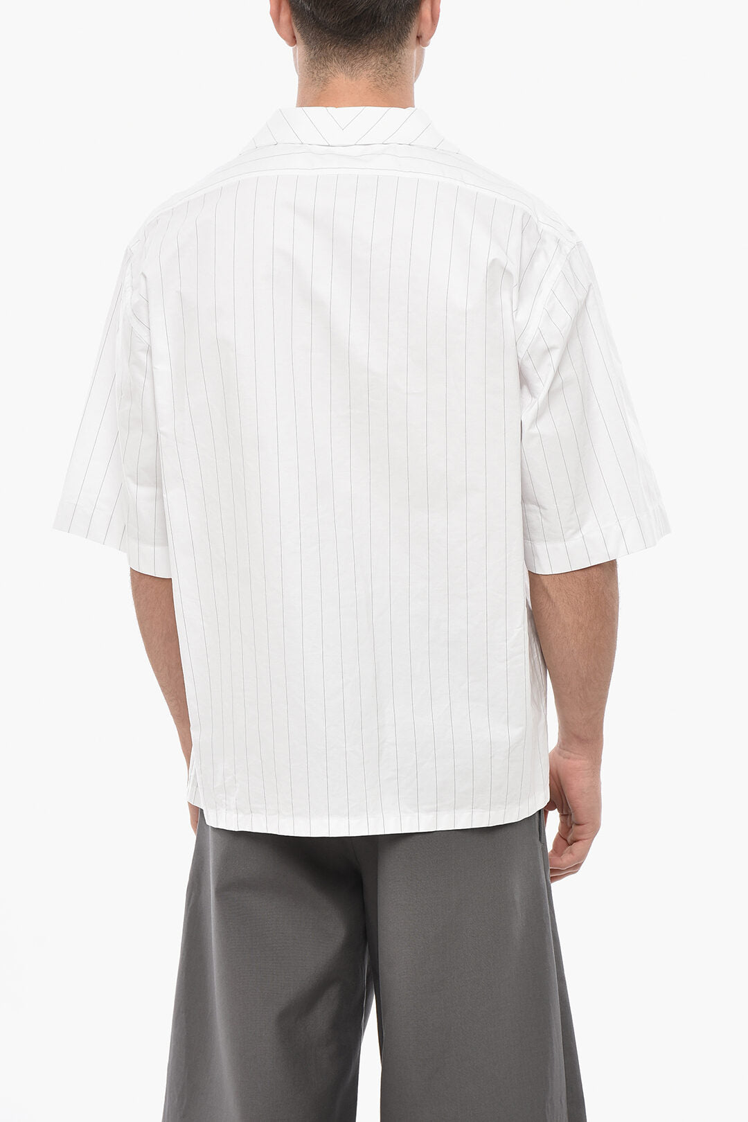1989 Studio 2405~Striped Short-Sleeve Shirt, view 2