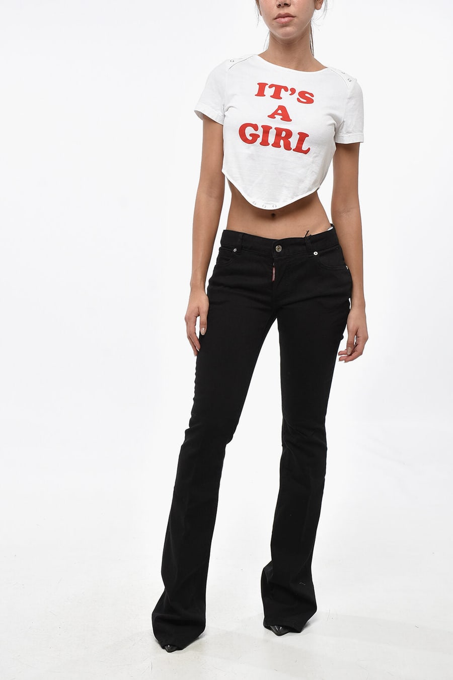 Dsquared2 3500~Flared Mid-Rise Jeans TWIGGY 25cm, view 4