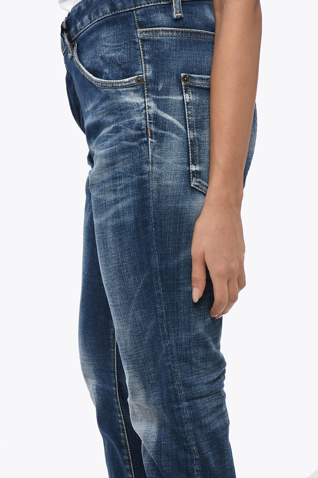 Dsquared2 2405~Straight-Leg Jeans COOL GIRL With Logo Buttons 16cm, view 2
