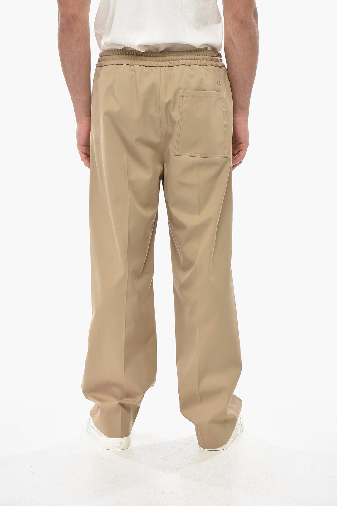 1989 Studio 2500~Cotton-Blend Trousers with Elastic Waist, view 2