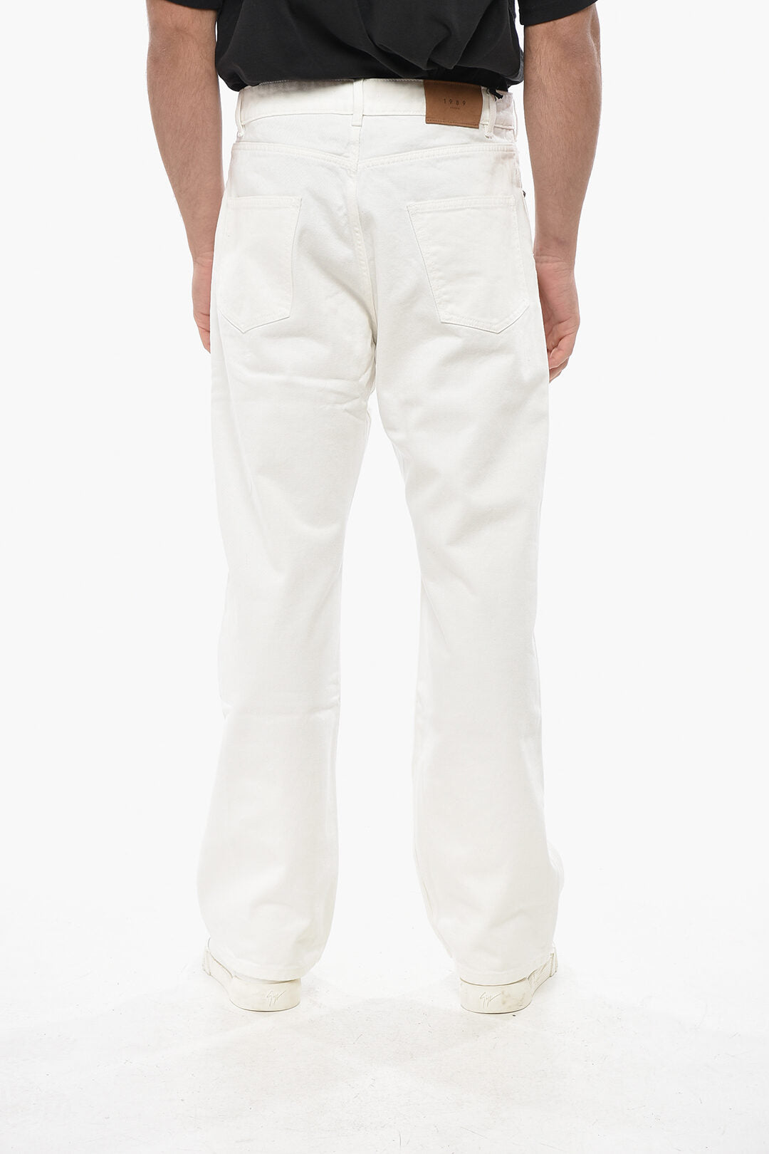1989 Studio 2405~Straight-Leg Jeans OSAKA with Suede Patch 23cm, view 2