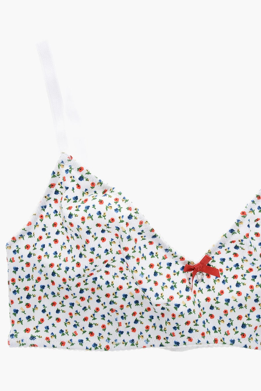 Dsquared2 2405~Stretch Cotton Bra with Floral Pattern, view 2