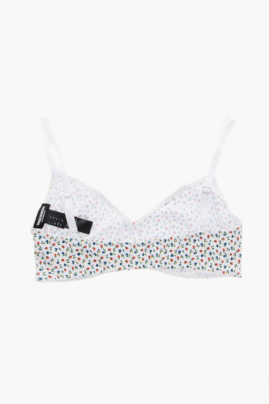 Dsquared2 2405~Stretch Cotton Bra with Floral Pattern, view 3