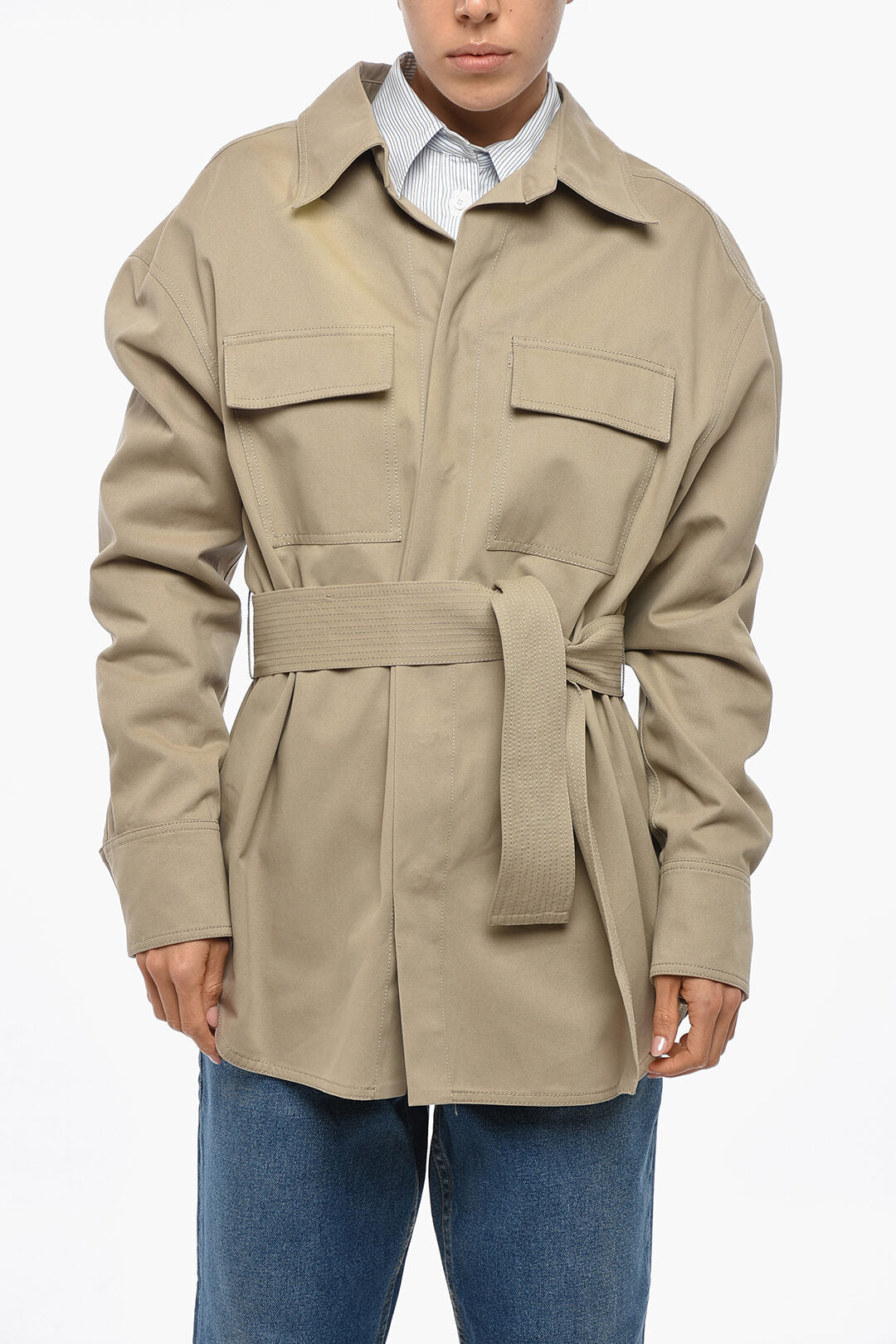 Super Blond 2500~Gabardine Sahariana Shirt with Belt