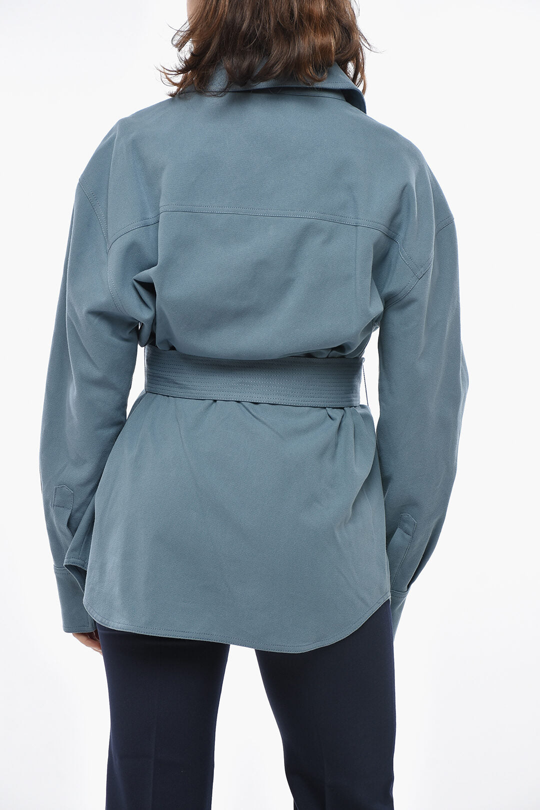 Super Blond 2750~Gabardine Sahariana Shirt with Belt, view 2