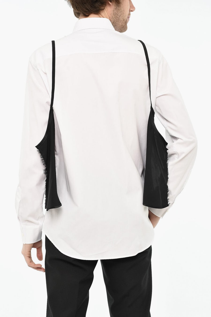 Dsquared2 2405~Cotton Poplin Shirt with Lace Details, view 2
