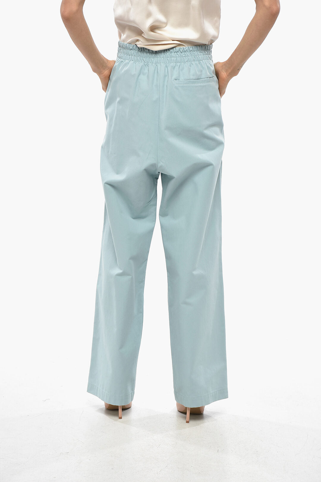 Super Blond 2750~Gabardine Trousers with Elastic Waist, view 2