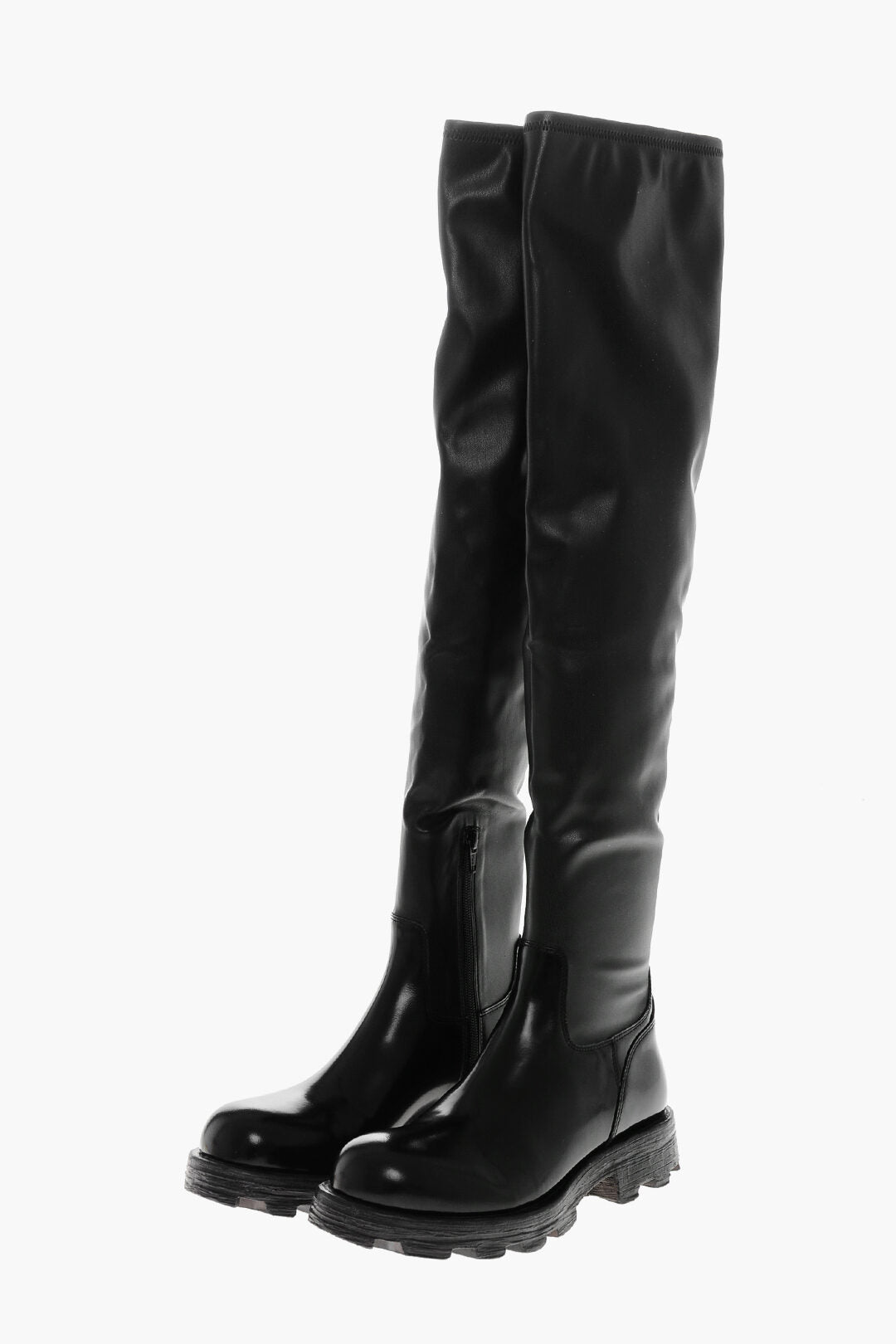 Diesel 3500~Leather Boots D-HAMMER with 5 cm Chunky Sole
