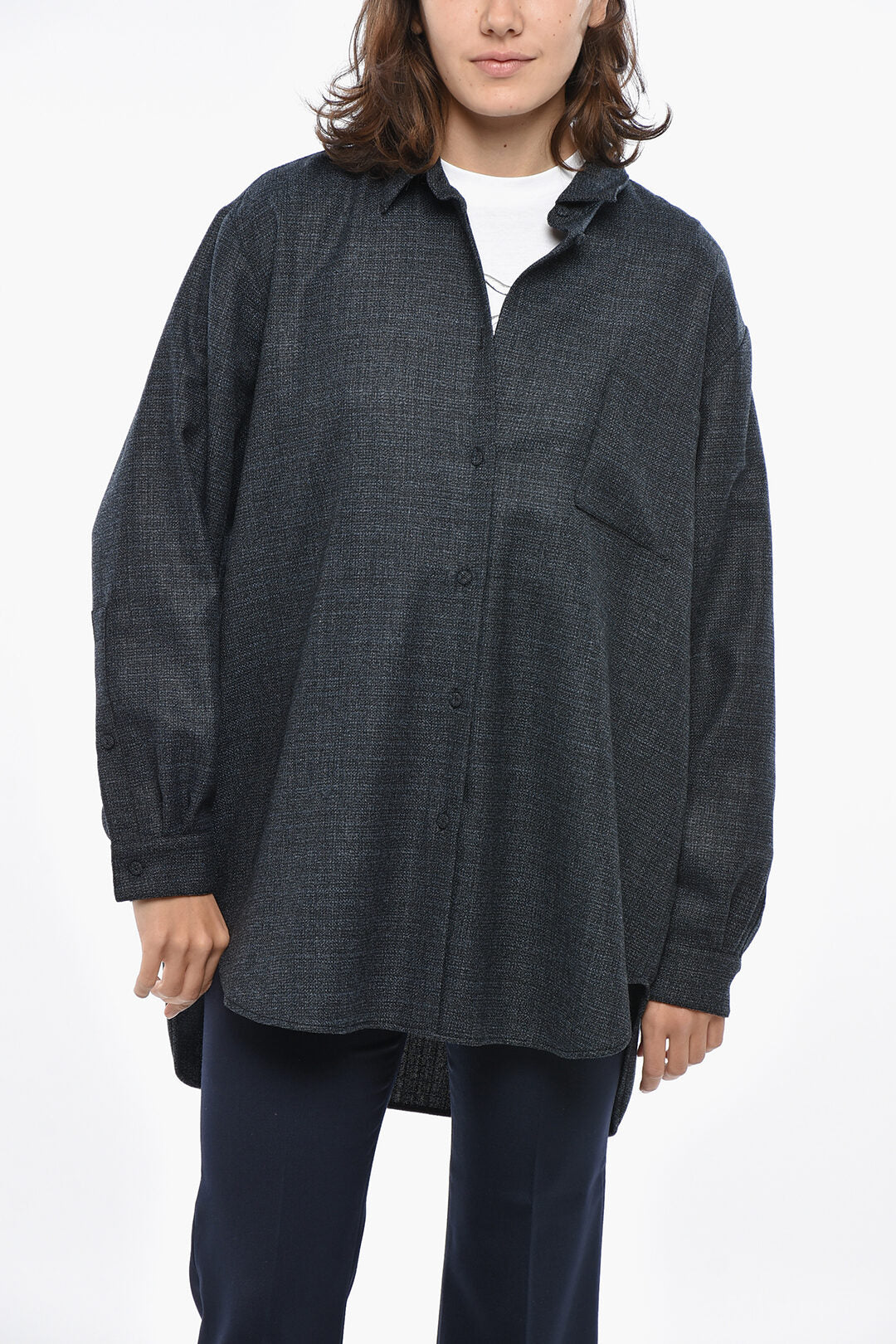 Super Blond 2405~Cashmere-Blend Flannel Shirt