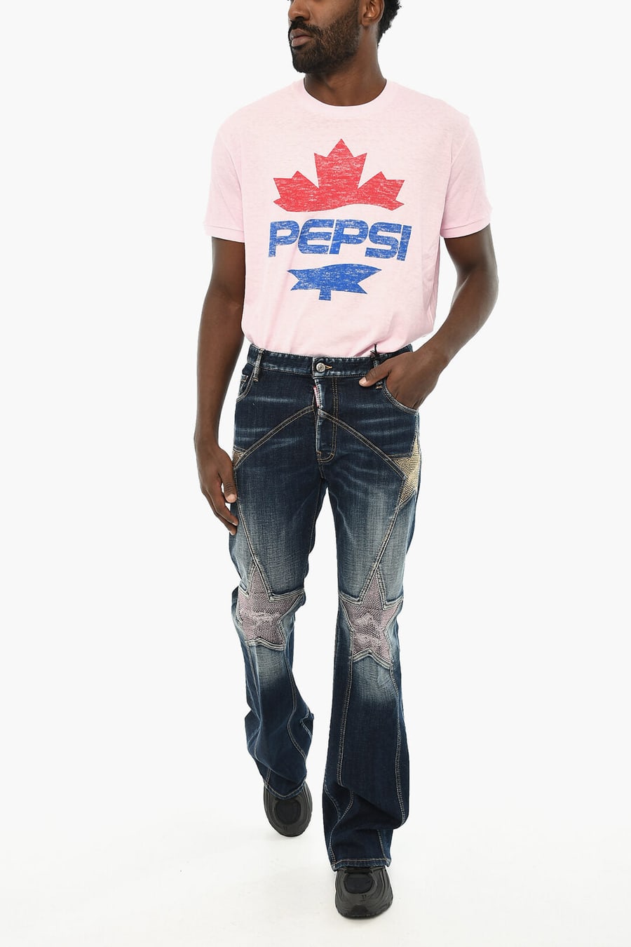 Dsquared2 2405~Stonewashed Boot-Cut Jeans, view 4