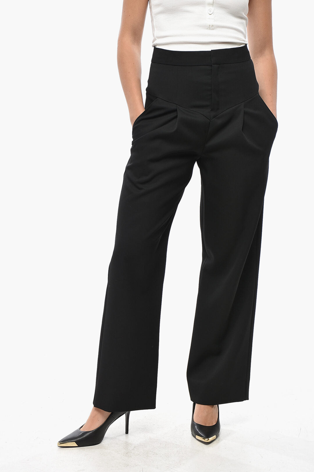 Isabel Marant 3500~Cropped-Fit Trousers STAYA with One Pleat