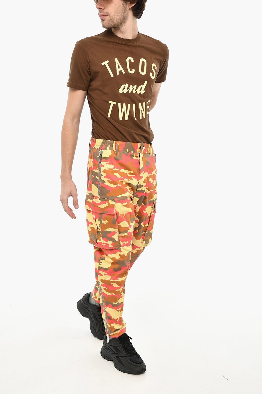 Dsquared2 3250~Camouflage-Pattern Cargo Trousers, view 4