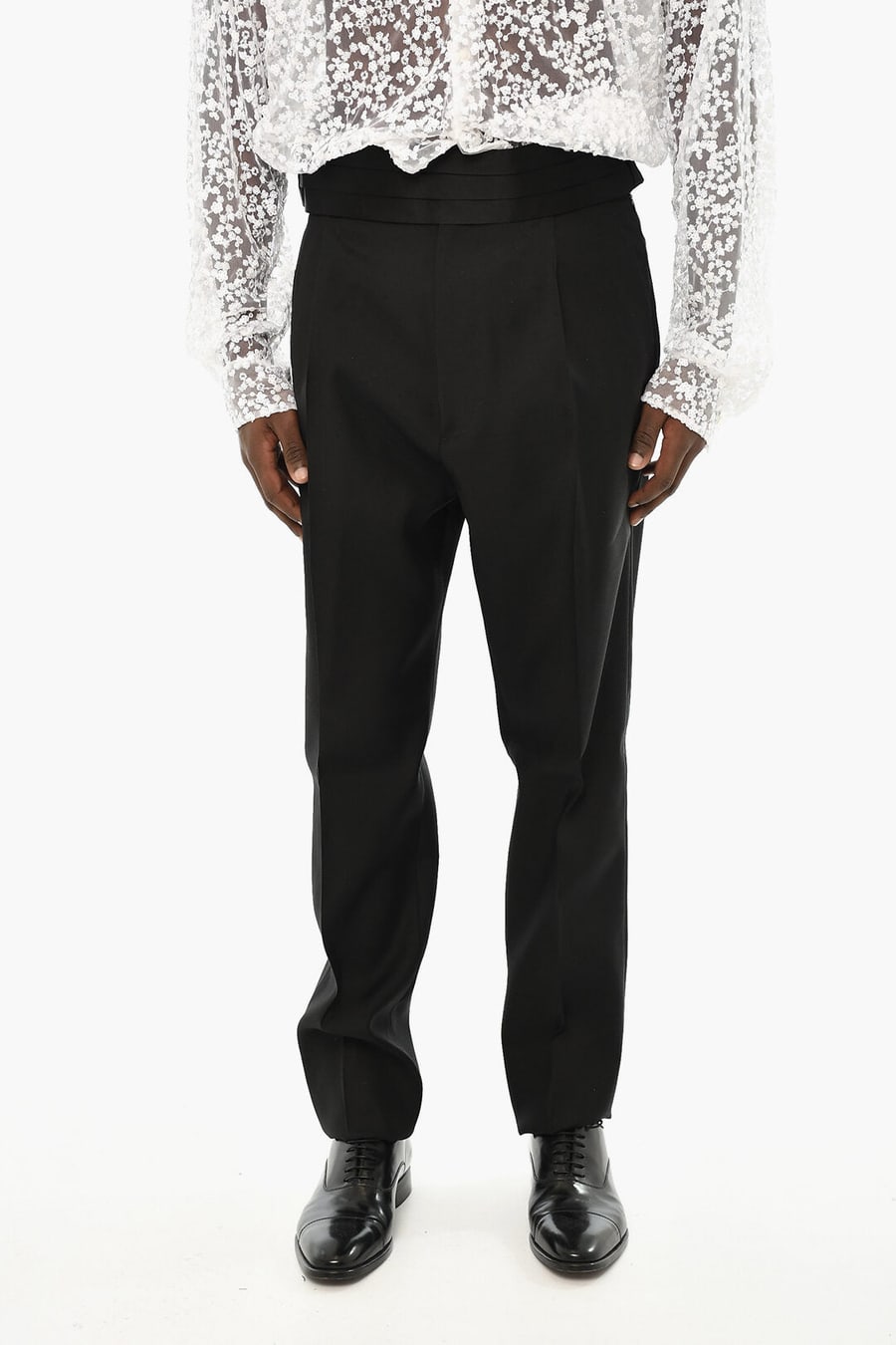 Dsquared2 3500~Virgin Wool and Silk Single-Pleat Trousers