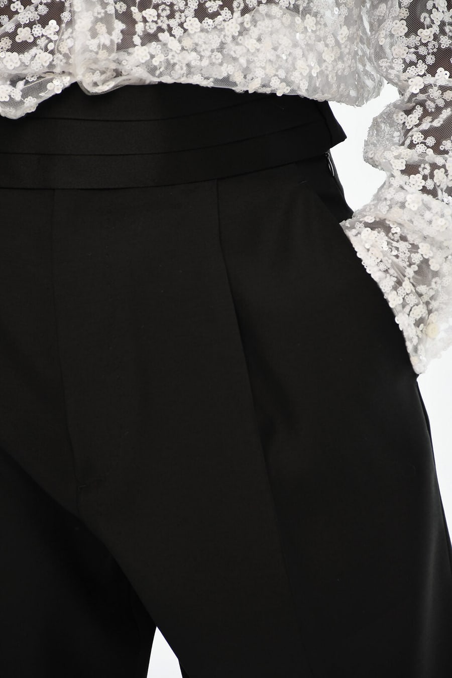 Dsquared2 3500~Virgin Wool and Silk Single-Pleat Trousers, view 3