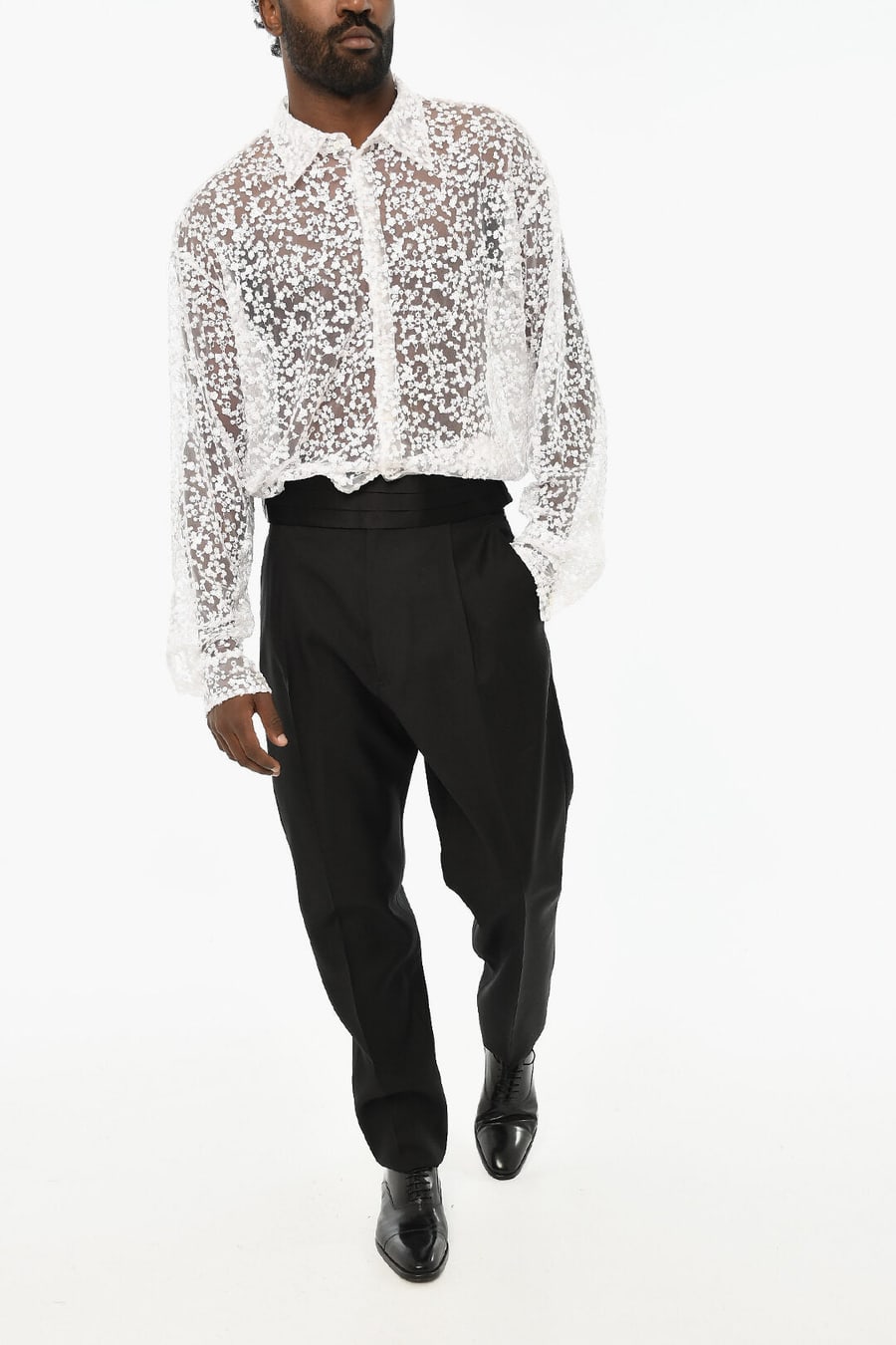 Dsquared2 3500~Virgin Wool and Silk Single-Pleat Trousers, view 4