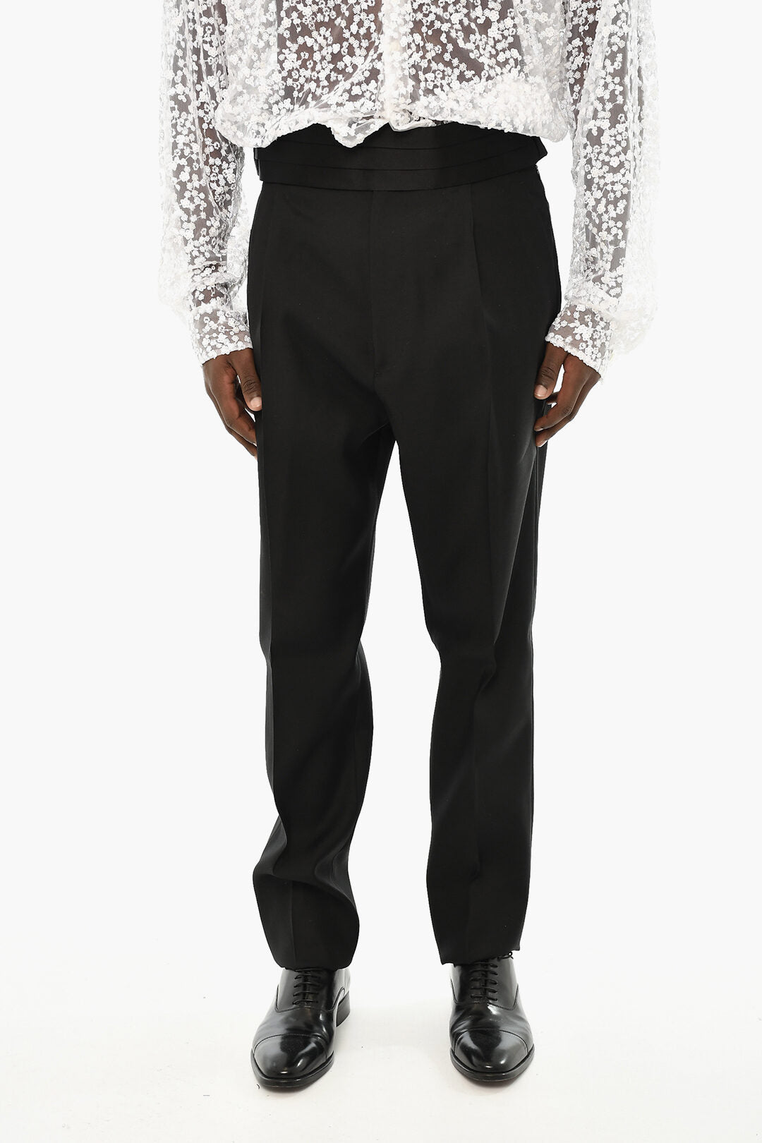 Dsquared2 3500~Virgin Wool and Silk Single-Pleat Trousers