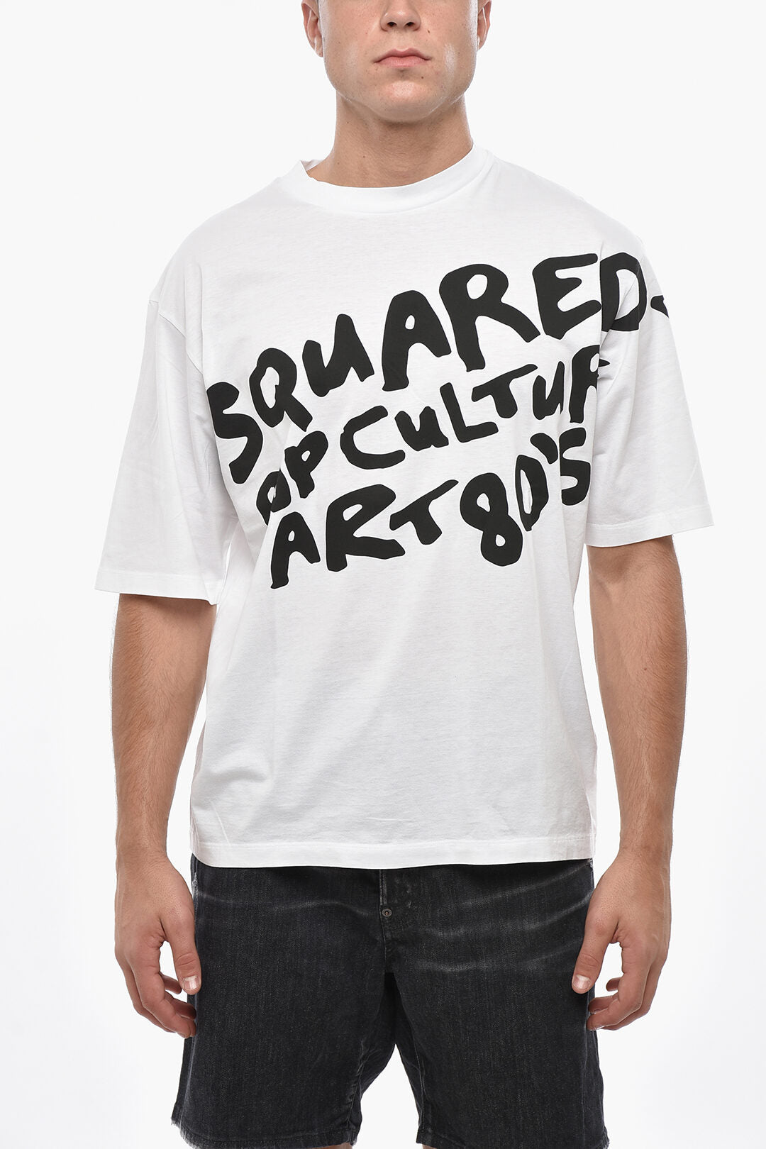 Dsquared2 2550~Cotton Crewneck T-Shirt with Print