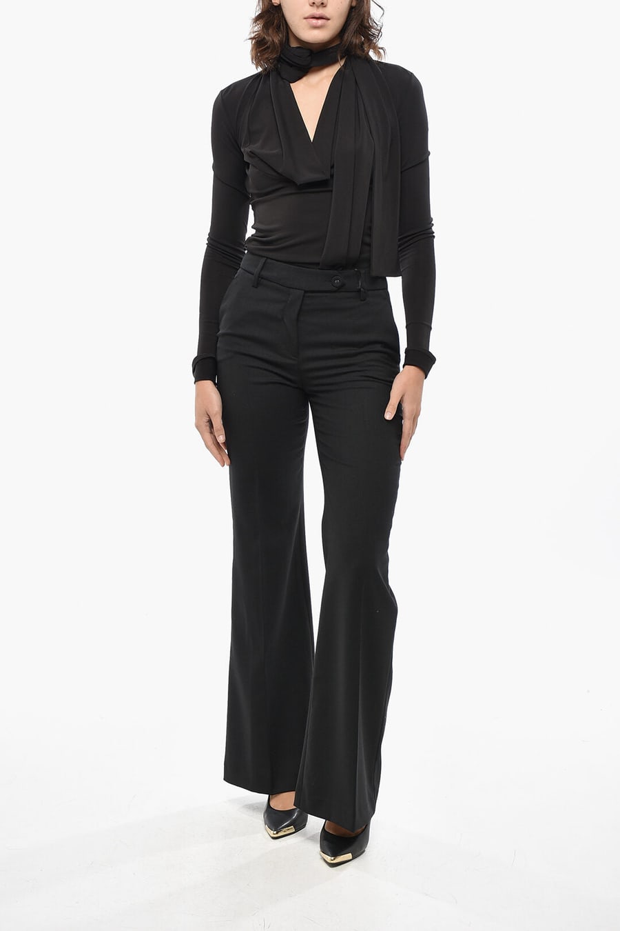 True Royal 3500~Wool Blend Twill 4-Pocket Trousers BIANCA, view 2