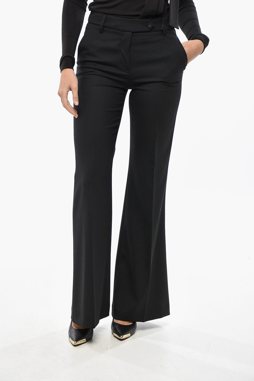 True Royal 3500~Wool Blend Twill 4-Pocket Trousers BIANCA