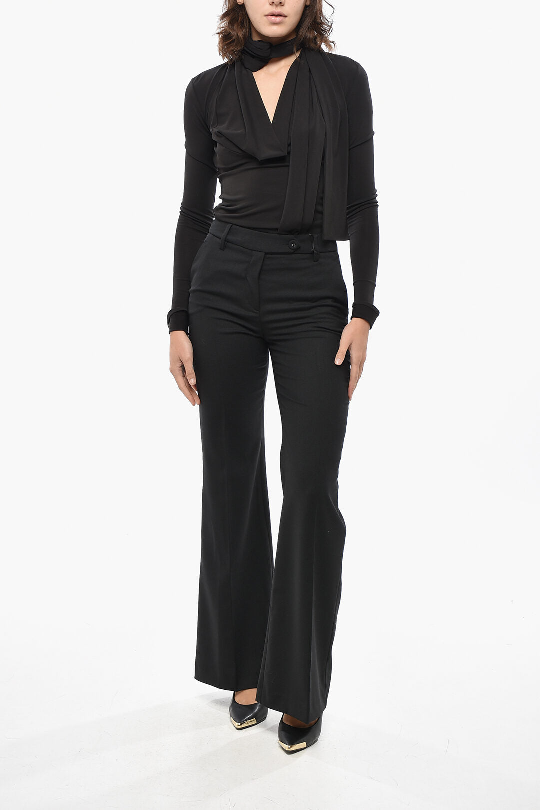 True Royal 3500~Wool Blend Twill 4-Pocket Trousers BIANCA, view 2
