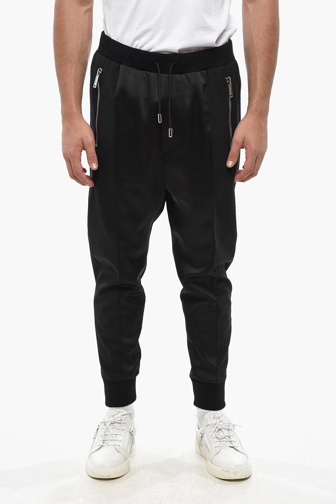 Dsquared2 3500~Virgin Wool Trousers with Elastic Waist