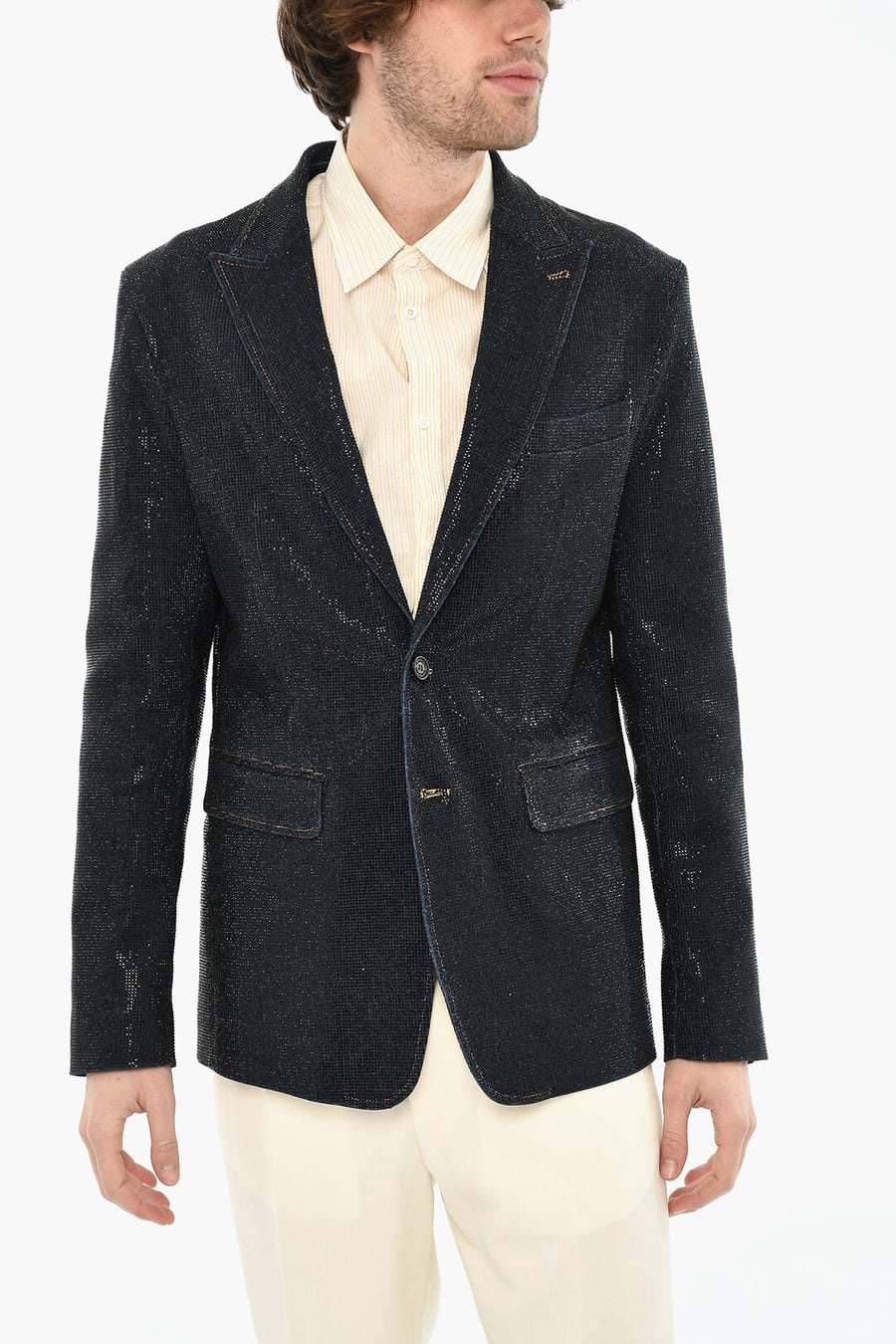 Dsquared2 2405~Two-Button Blazer with All-Over Strass