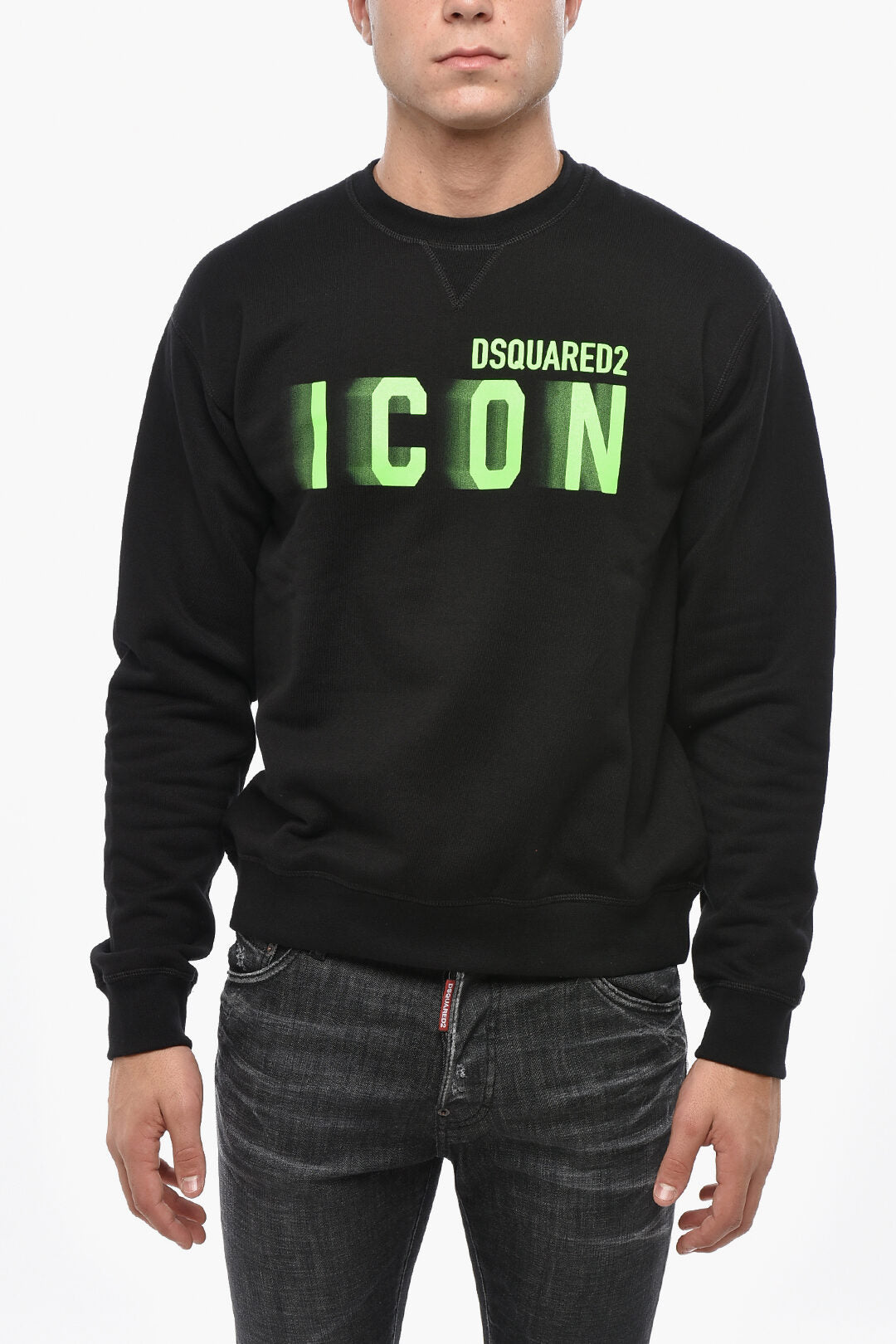 Dsquared2 3500~ICON Cotton Fleece Crewneck Sweatshirt