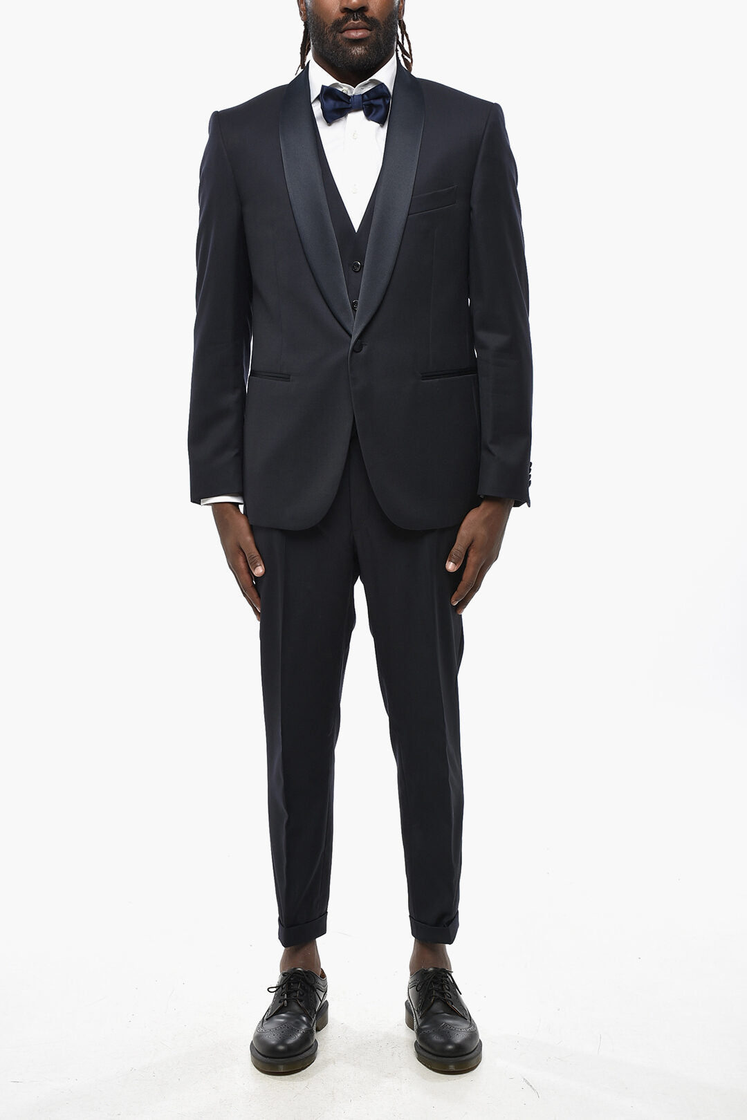 Nino Danieli 2405~Three-Piece Virgin Wool Suit CERIMONIA with Waistcoat and Shawl Collar