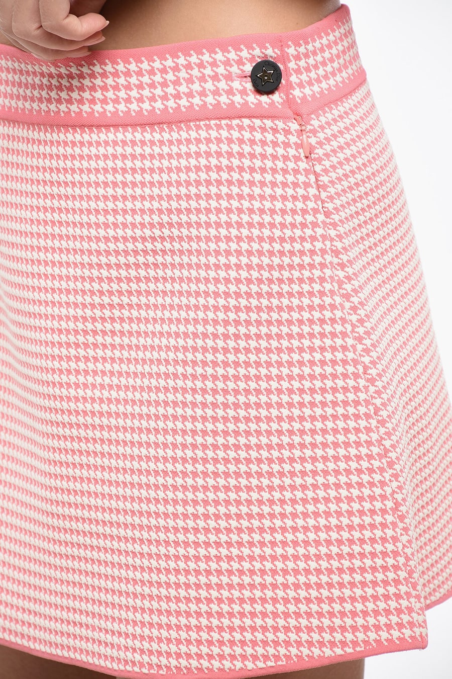 Dior 3050~Stretch Fabric Mini Skirt with Houndstooth Pattern, view 3