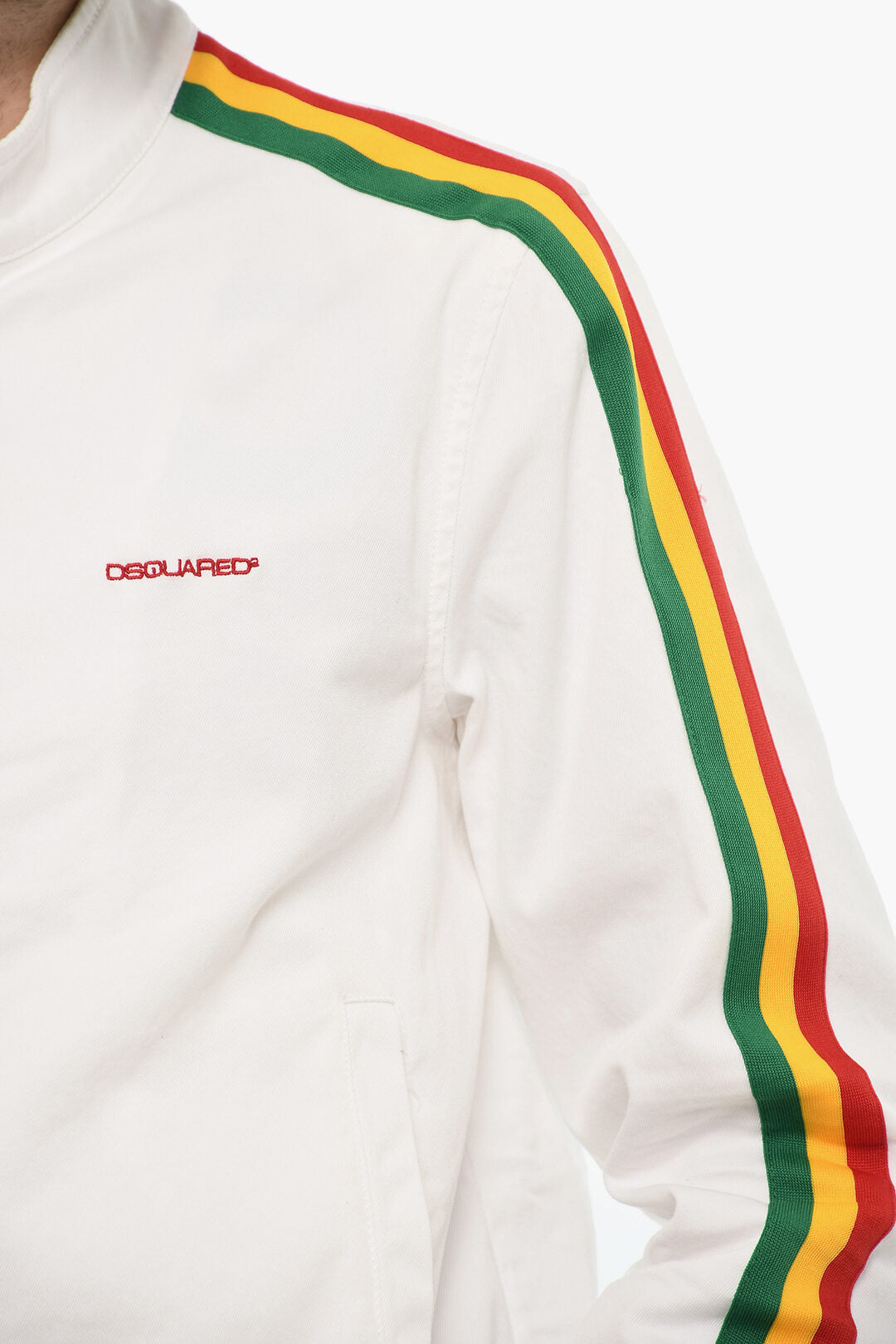 Dsquared2 2405~Cotton Jacket with Contrasting Side Stripes