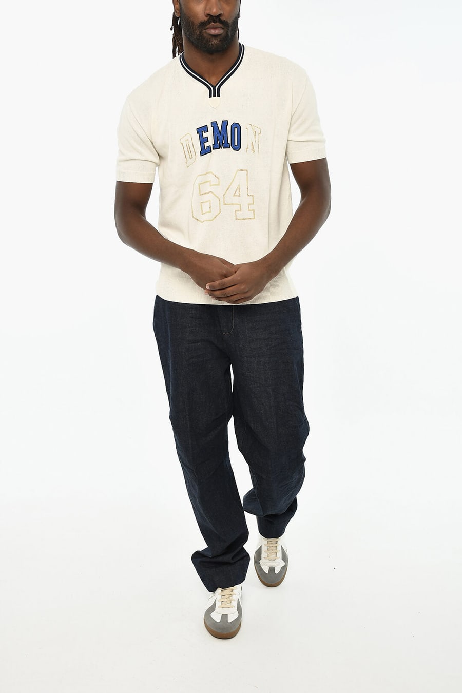 Dsquared2 2405~V-Neck Short-Sleeve Knit, view 4