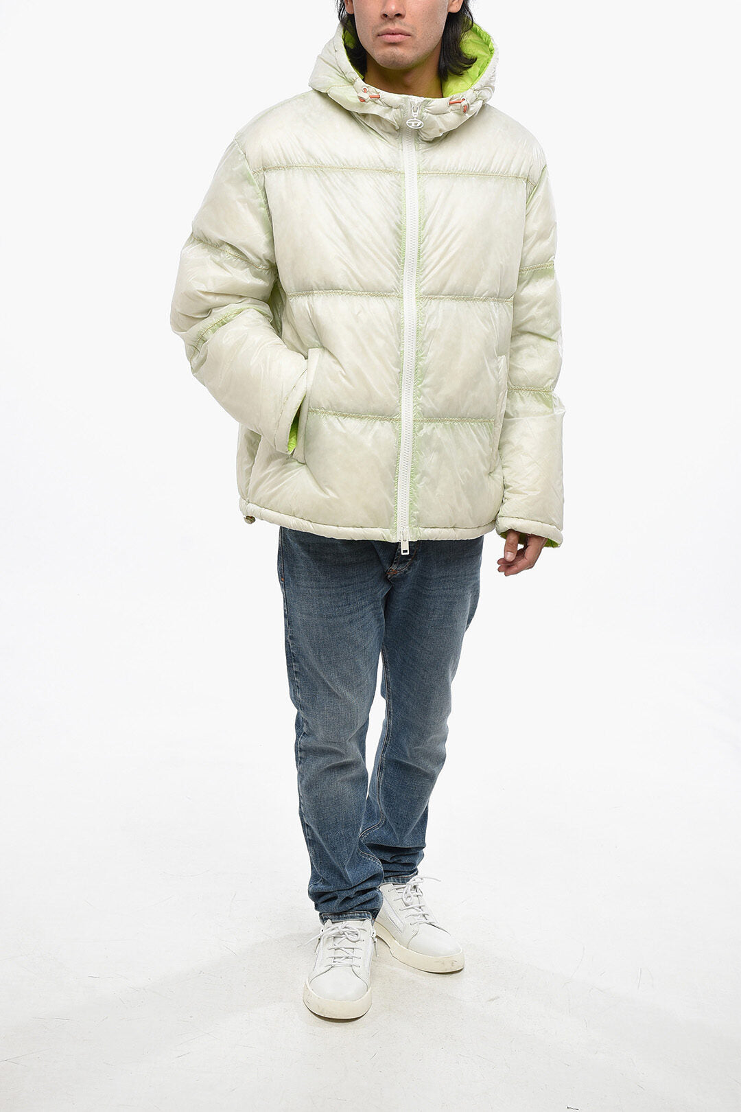 Diesel 0138~RED TAG Nylon Puffer Jacket BASKIN with Hood