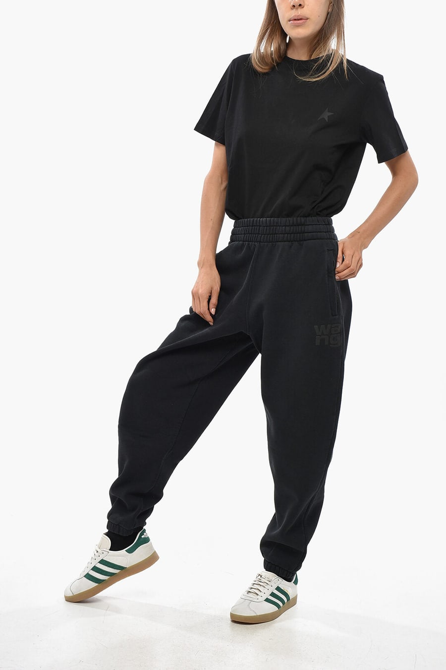 Alexander Wang 3500~Solid-Color Cotton Joggers, view 4