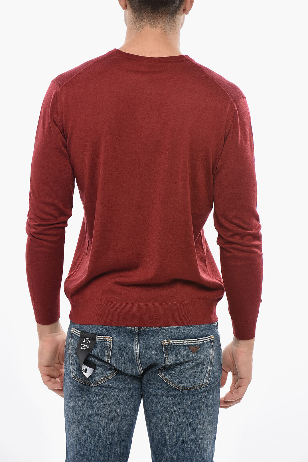 Malo 2550~Cashmere and Silk V-Neck Sweater, view 2