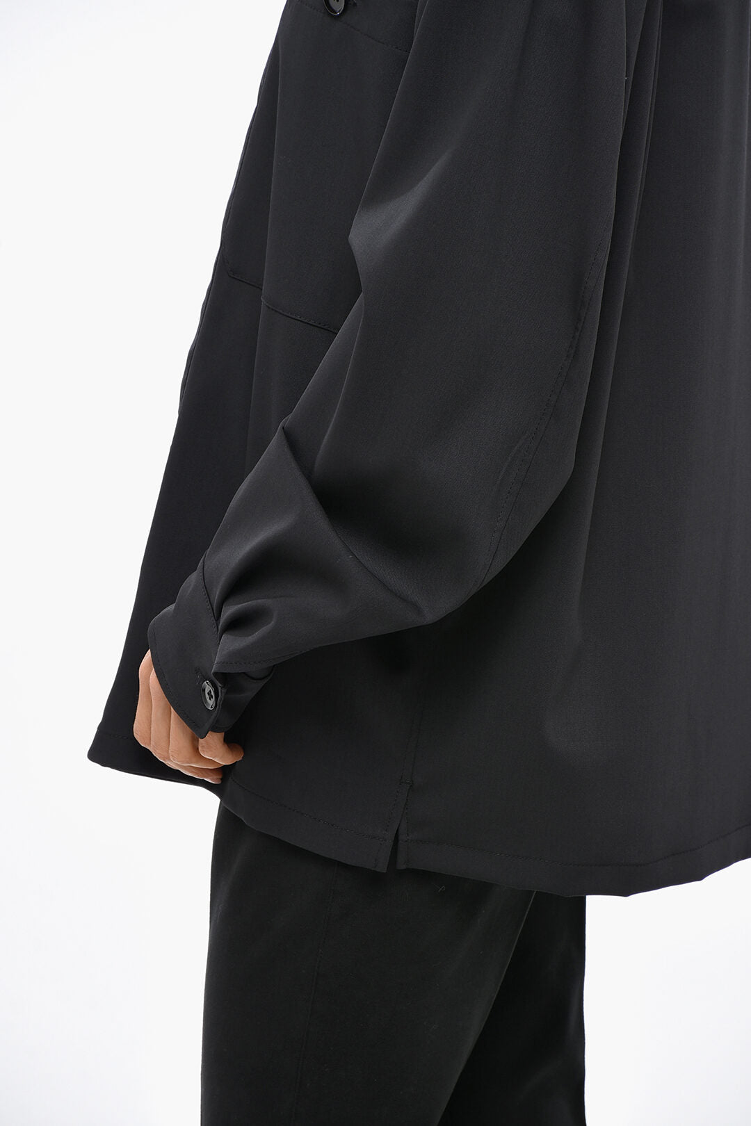 Lemaire 3500~Sahariana Cotton Shirt with Concealed Buttons, view 2