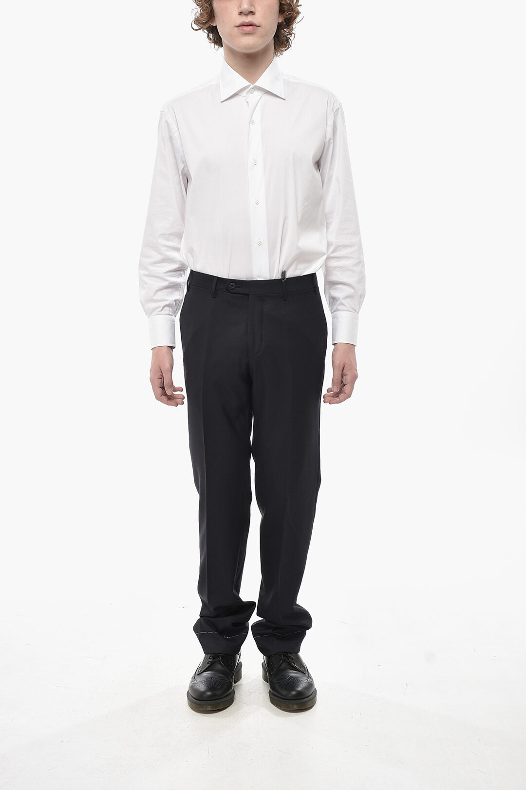 Corneliani 2405~Virgin Wool Trousers LEADER with Welt Pockets